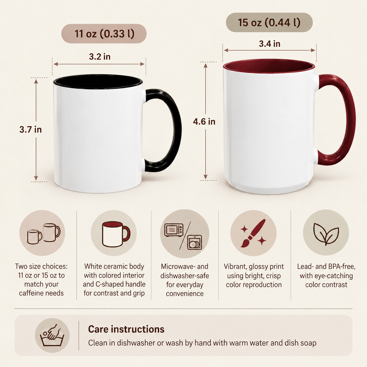 Accent coffee mug product information