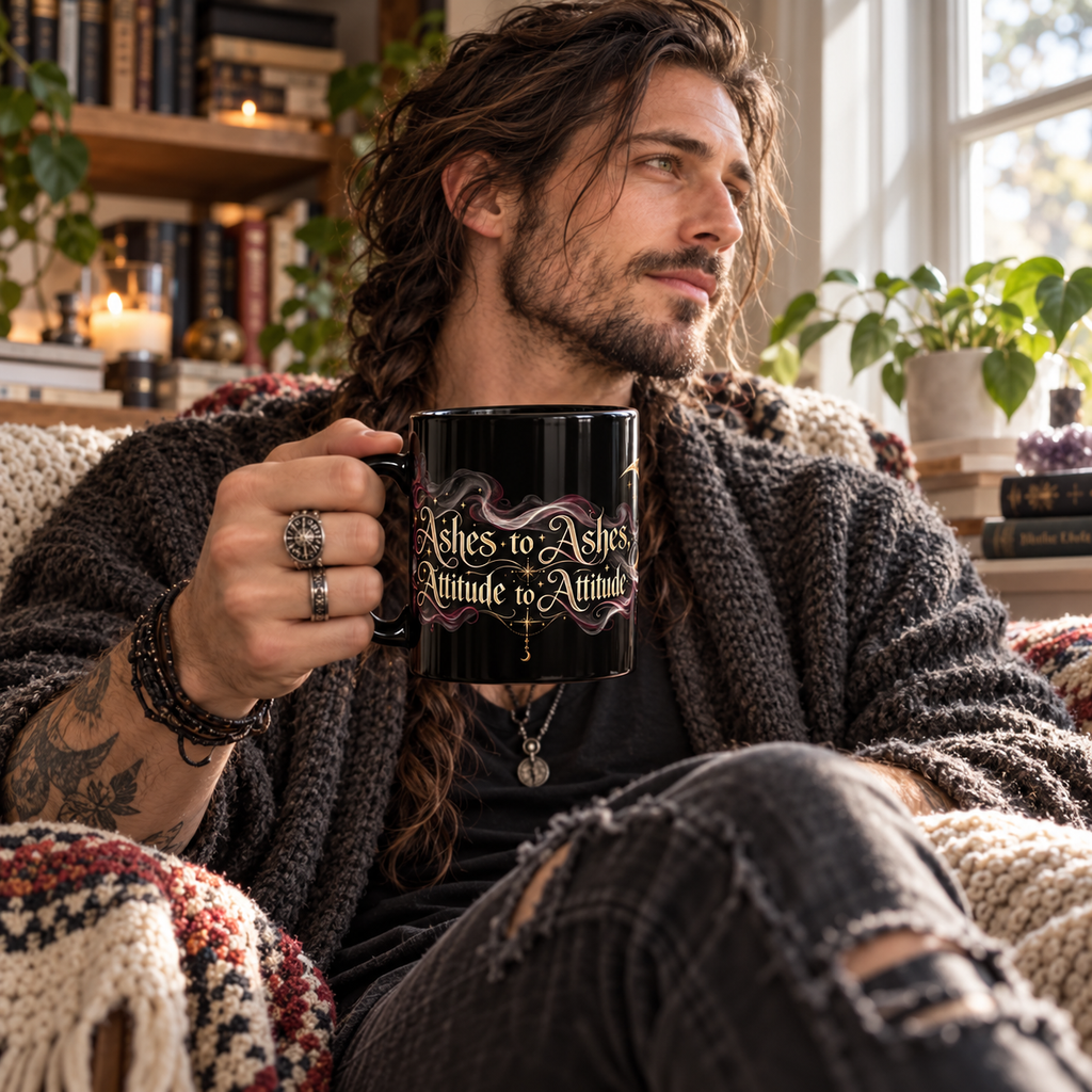 Black mug product information