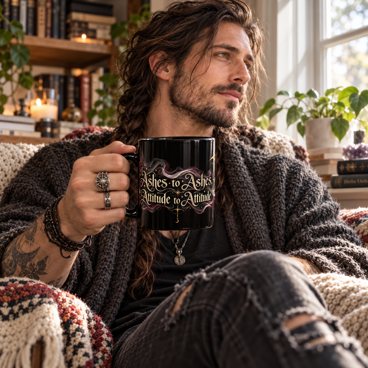 Black mug product information