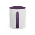Chronically Over It personalized accent coffee mug with name in serif type, view 3