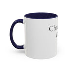 Chronically Over It personalized accent coffee mug with name in serif type, view 8