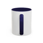 Chronically Over It personalized accent coffee mug with name in serif type, view 9
