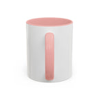 Chronically Over It personalized accent coffee mug with name in serif type, view 12