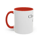 Chronically Over It personalized accent coffee mug with name in serif type, view 14