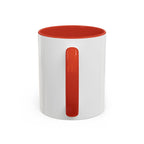 Chronically Over It personalized accent coffee mug with name in serif type, view 15