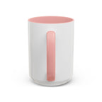 Chronically Over It personalized accent coffee mug with name in serif type, view 24