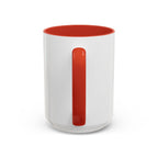 Chronically Over It personalized accent coffee mug with name in serif type, view 27