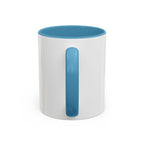 Chronically Over It personalized accent coffee mug with name in serif type, view 30