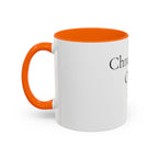 Chronically Over It personalized accent coffee mug with name in serif type, view 35