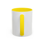 Chronically Over It personalized accent coffee mug with name in serif type, view 39