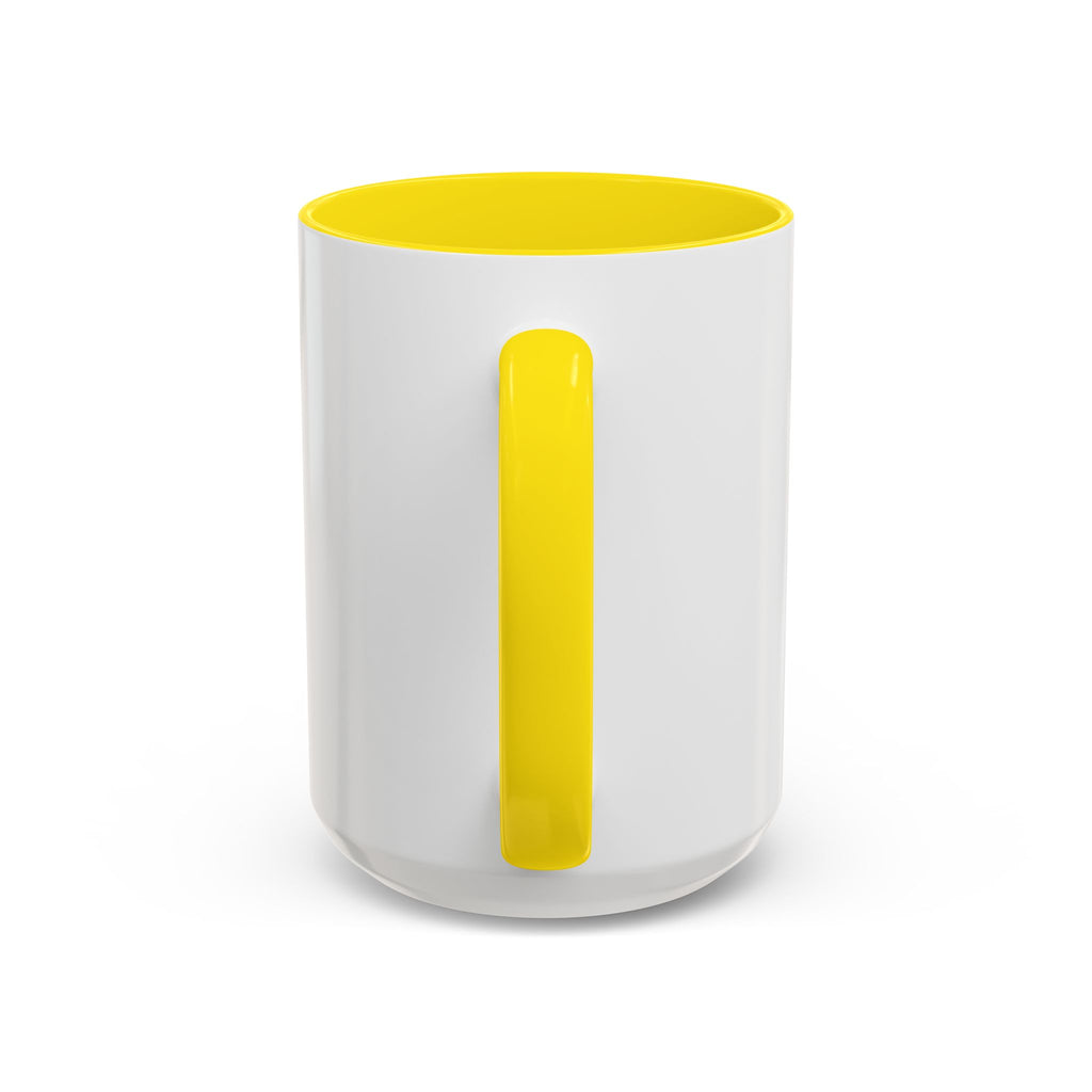 Chronically Over It personalized accent coffee mug with name in serif type, view 45