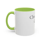 Chronically Over It personalized accent coffee mug with name in serif type, view 47