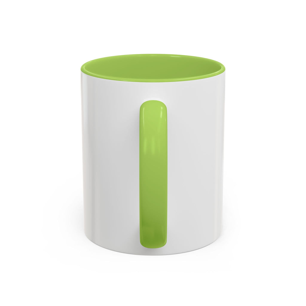 Chronically Over It personalized accent coffee mug with name in serif type, view 48