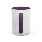 Chronically Over It personalized accent coffee mug with name in serif type, view 51