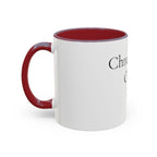 Chronically Over It personalized accent coffee mug with name in serif type, view 53
