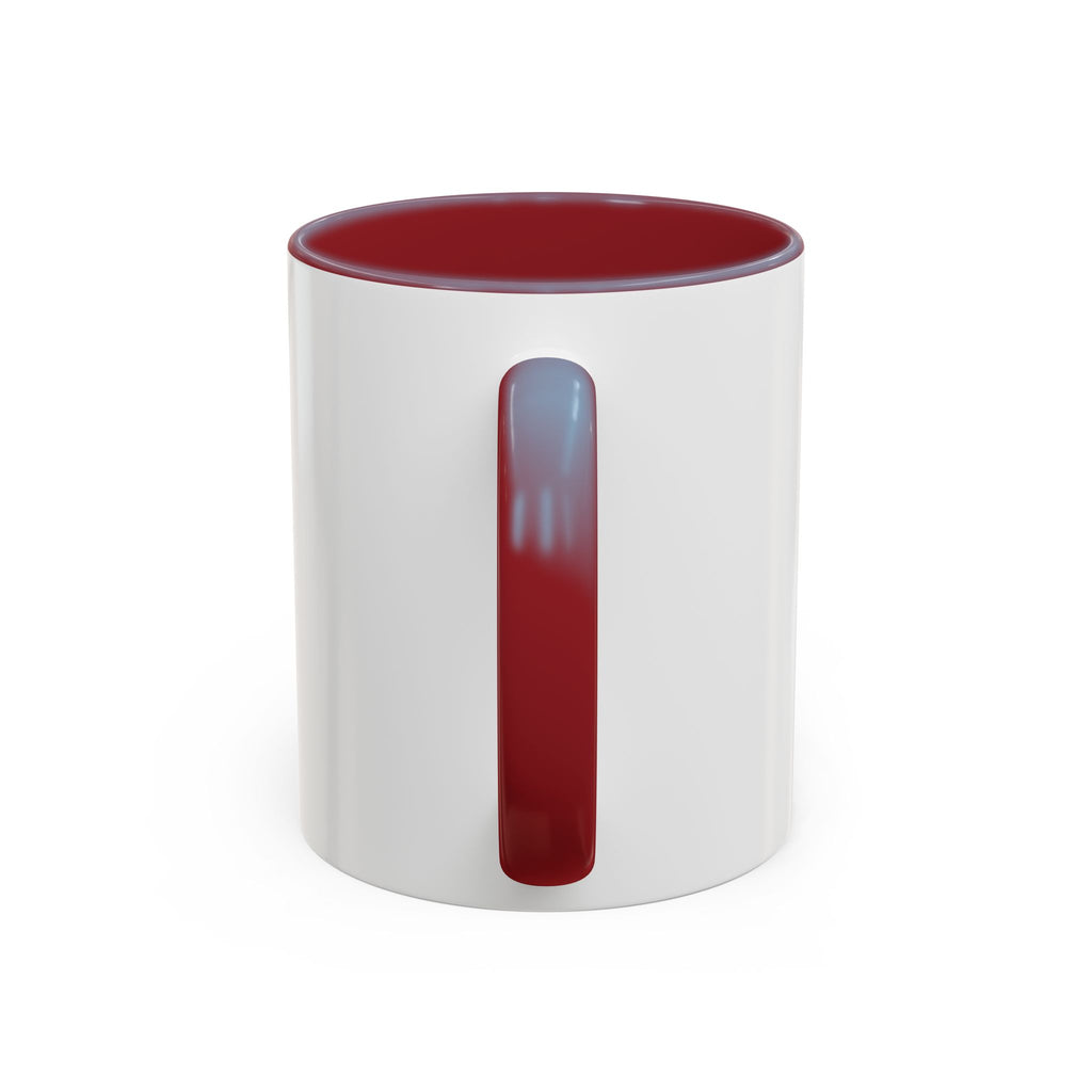 Chronically Over It personalized accent coffee mug with name in serif type, view 54