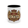 Est. in Spite accent coffee mug, 11oz, white with black interior and handle