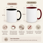 Fully Feral Barely Functional personalized accent coffee mug in a cozy lifestyle photo