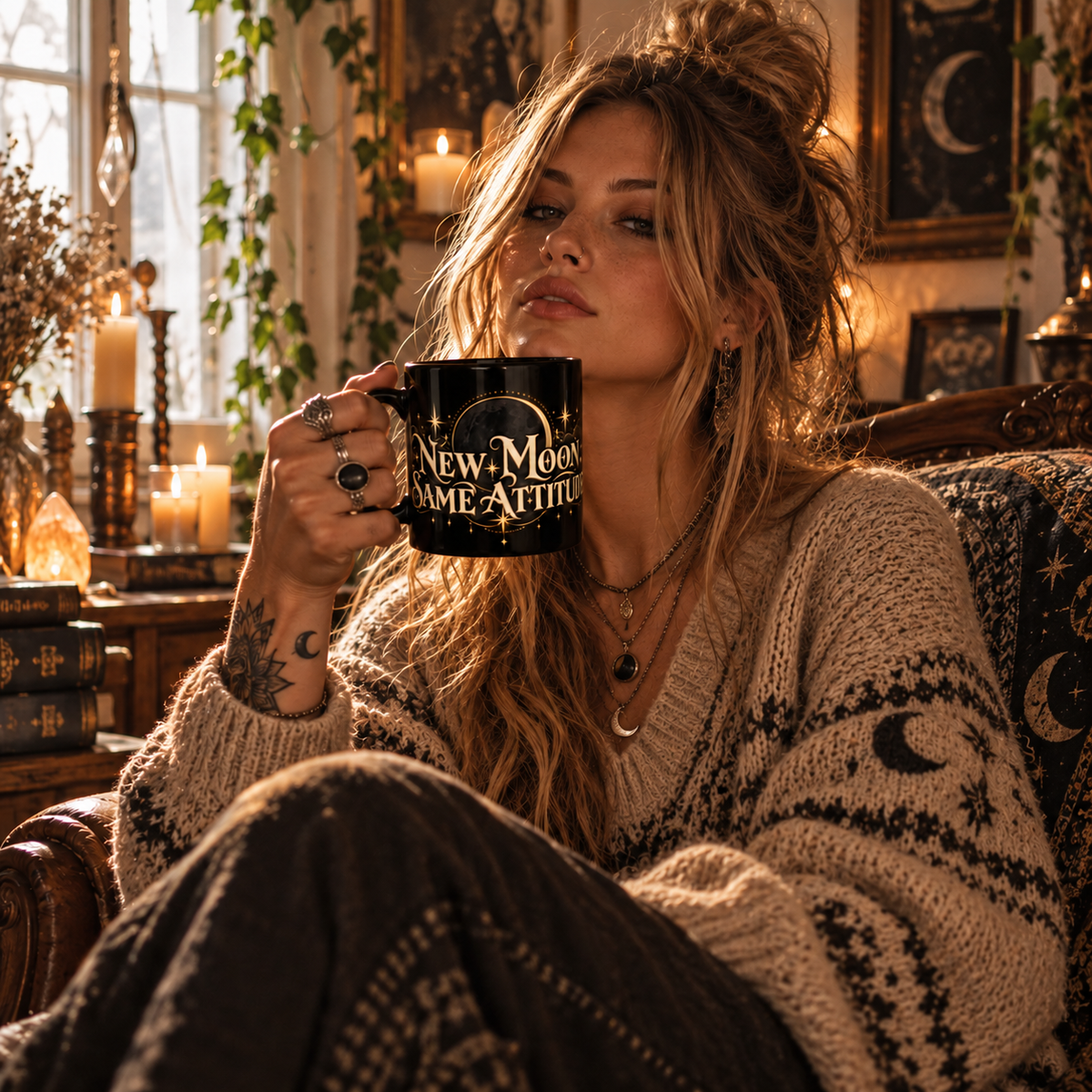 Black mug product information