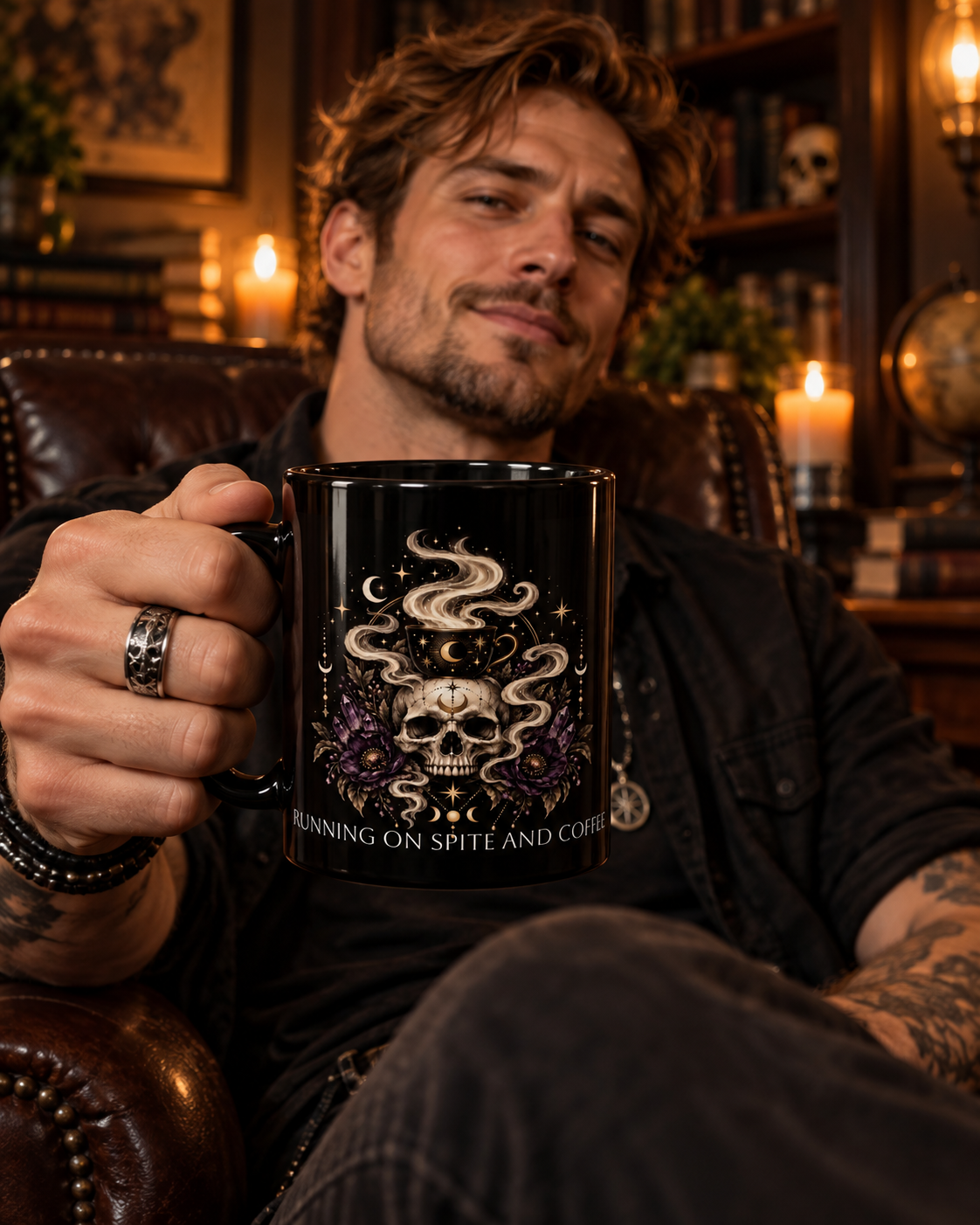 Black mug product information
